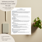 US Software and Data Graduate Cover Letter Kit